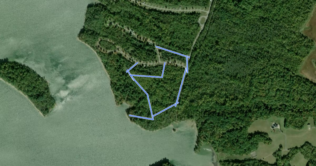 Маршрут The Point Trail на спутниковом снимке