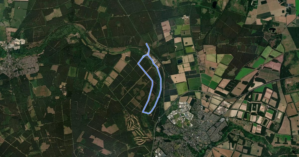 Маршрут The River Trail на спутниковом снимке