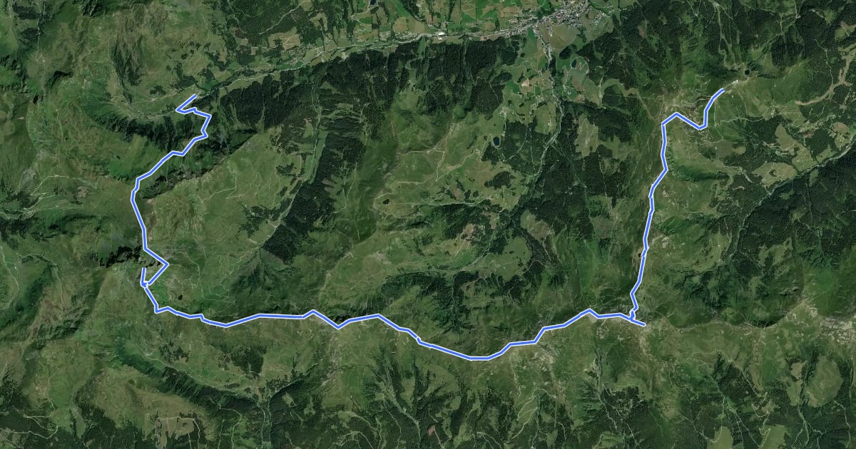 Маршрут The SEVEN SUMMITS of Saalbach Hinterglemm на спутниковом снимке