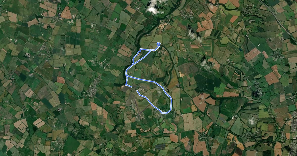 Маршрут The Shenington Round from Upton House, Upton House and Gardens на спутниковом снимке