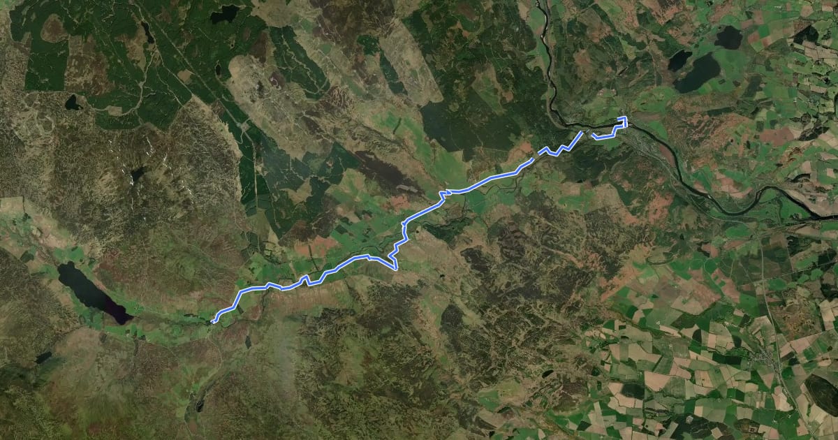 Маршрут The Strathbraan Pilgrims' Path на спутниковом снимке