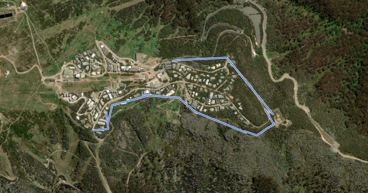 Маршрут The Village Circuit на спутниковом снимке