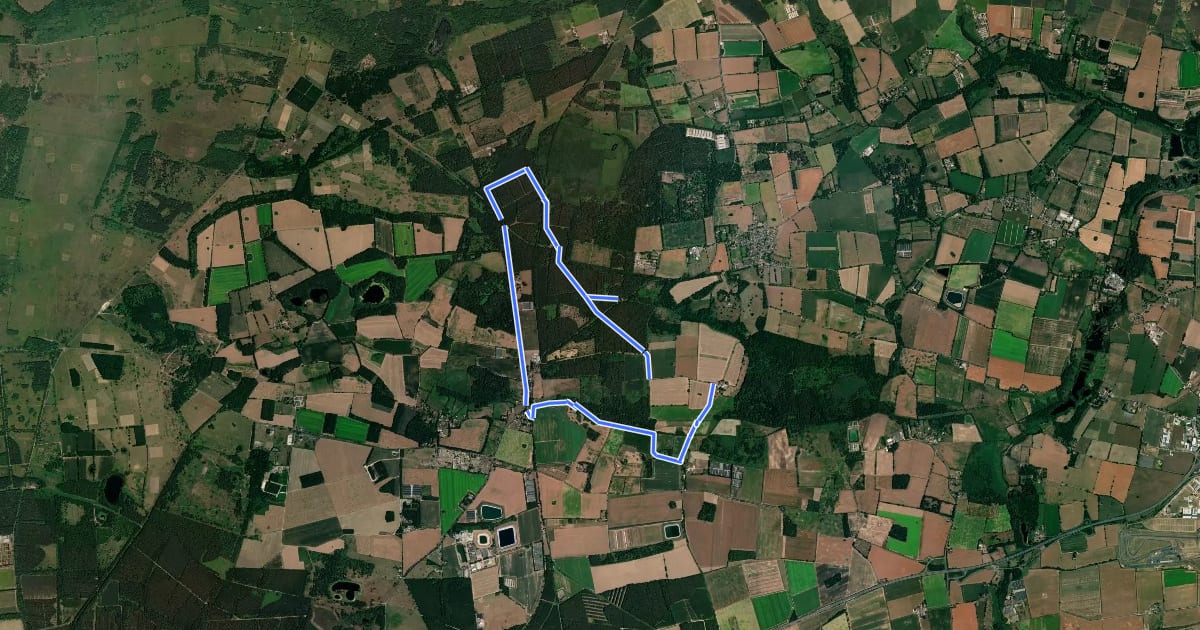 Маршрут The Wildlife Trail на спутниковом снимке