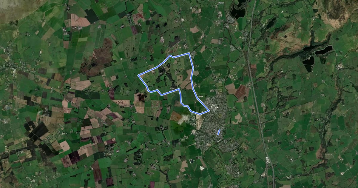Маршрут The Winmarleigh Round на спутниковом снимке