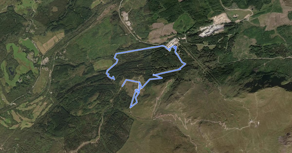 Маршрут The Witch's World Champs Trail на спутниковом снимке