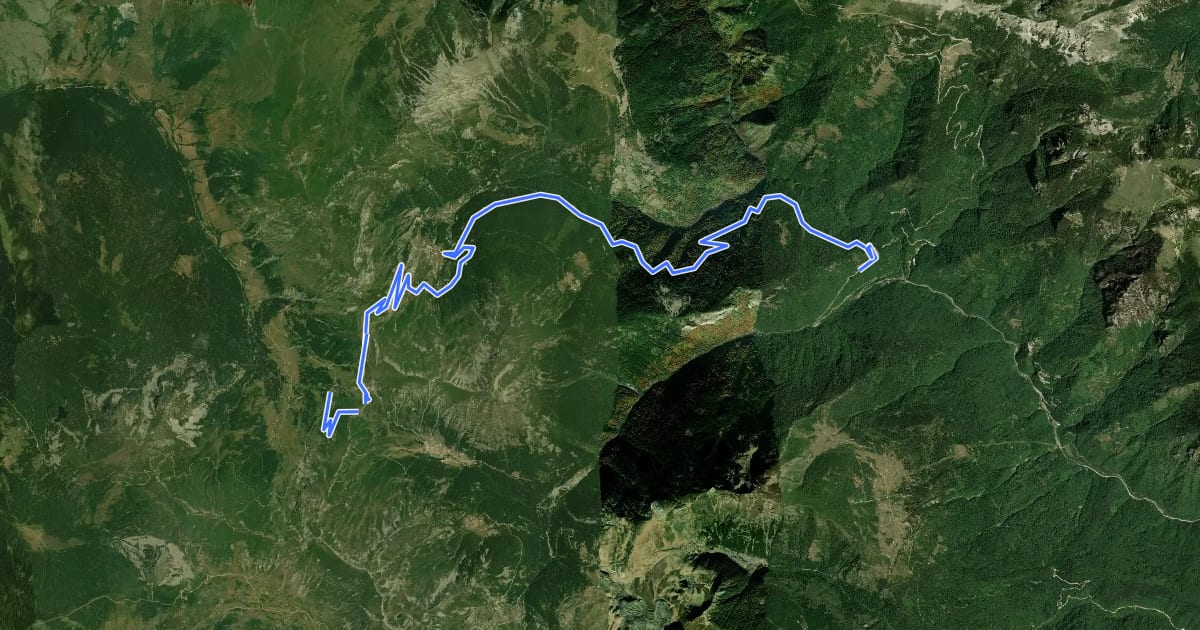 Маршрут Thematic Trail на спутниковом снимке