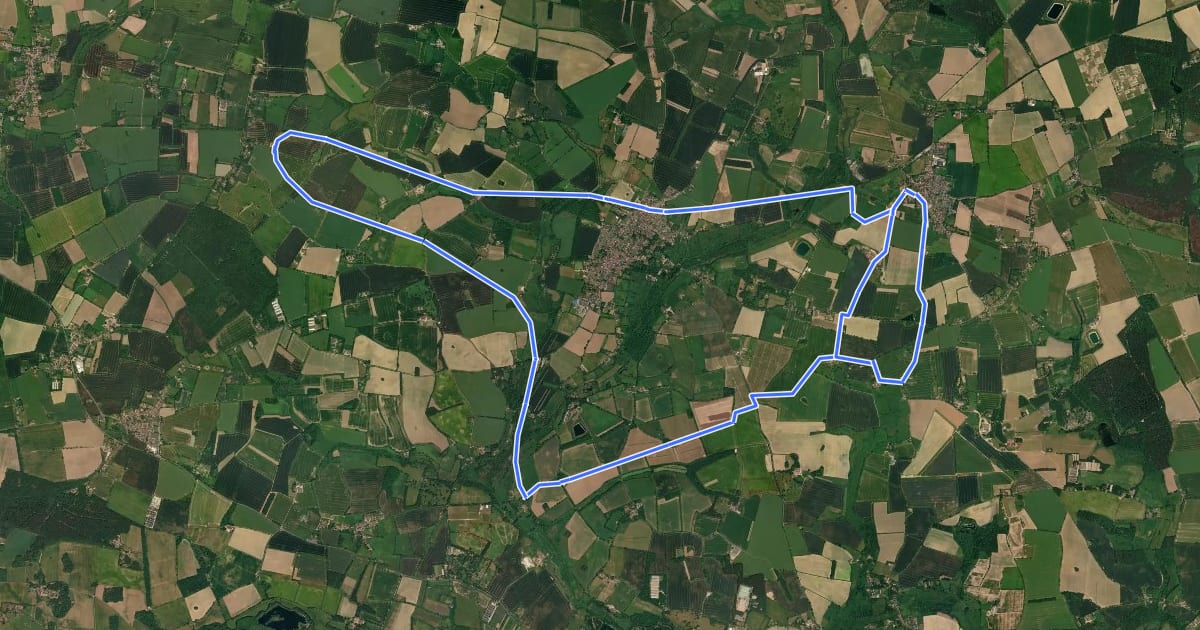 Маршрут Themelthorpe Loop на спутниковом снимке