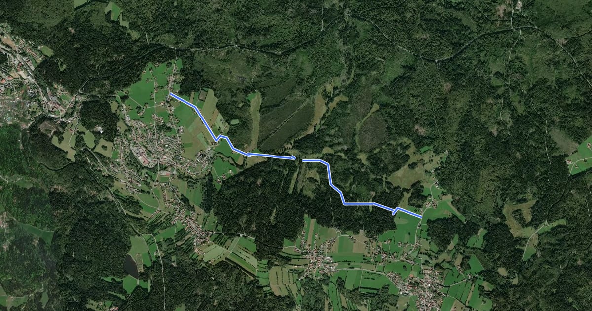 Маршрут Themenwanderweg (Riedelhütte-Häuser) на спутниковом снимке