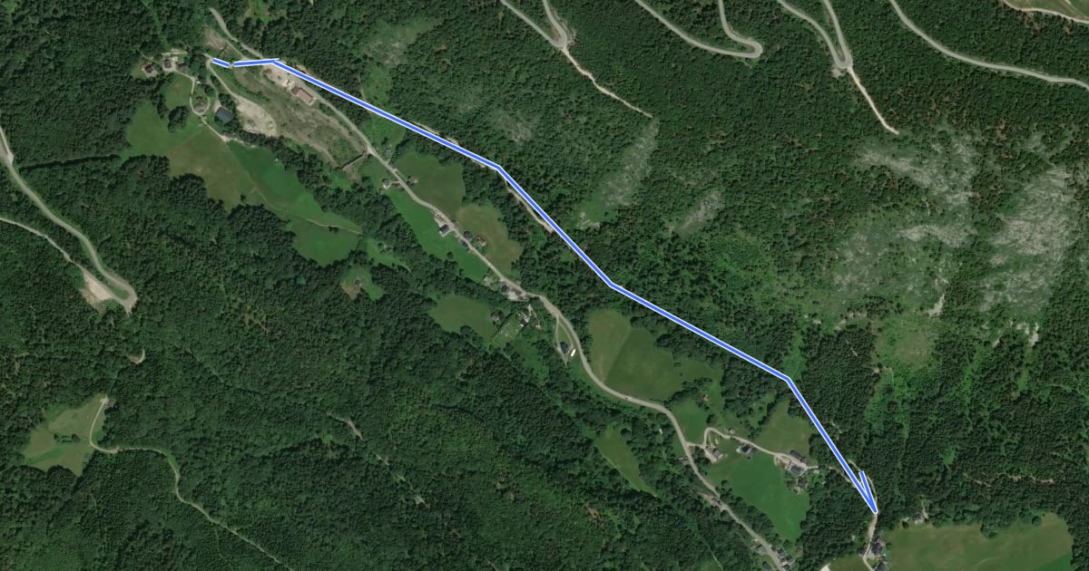Маршрут Themenweg Augstbach на спутниковом снимке