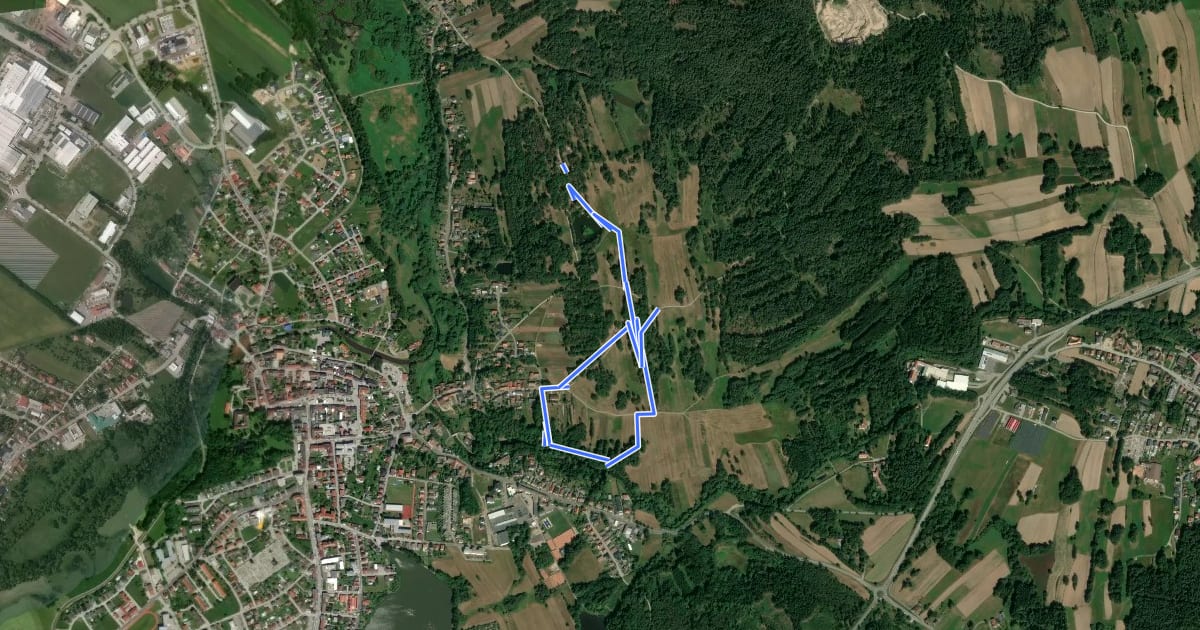 Маршрут Themenweg LANDSCHAFTSkulTOUR на спутниковом снимке