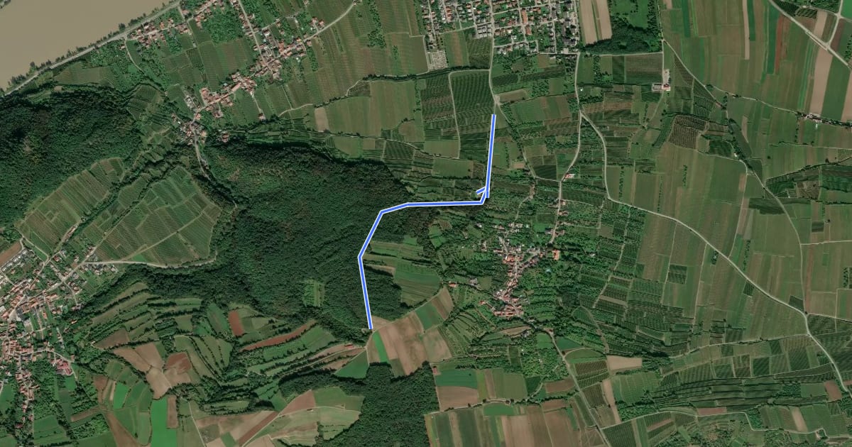 Маршрут Themenweg Natur & Stein на спутниковом снимке