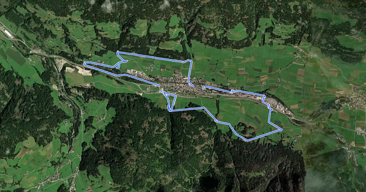 Маршрут Themenweg Niederdorf на спутниковом снимке