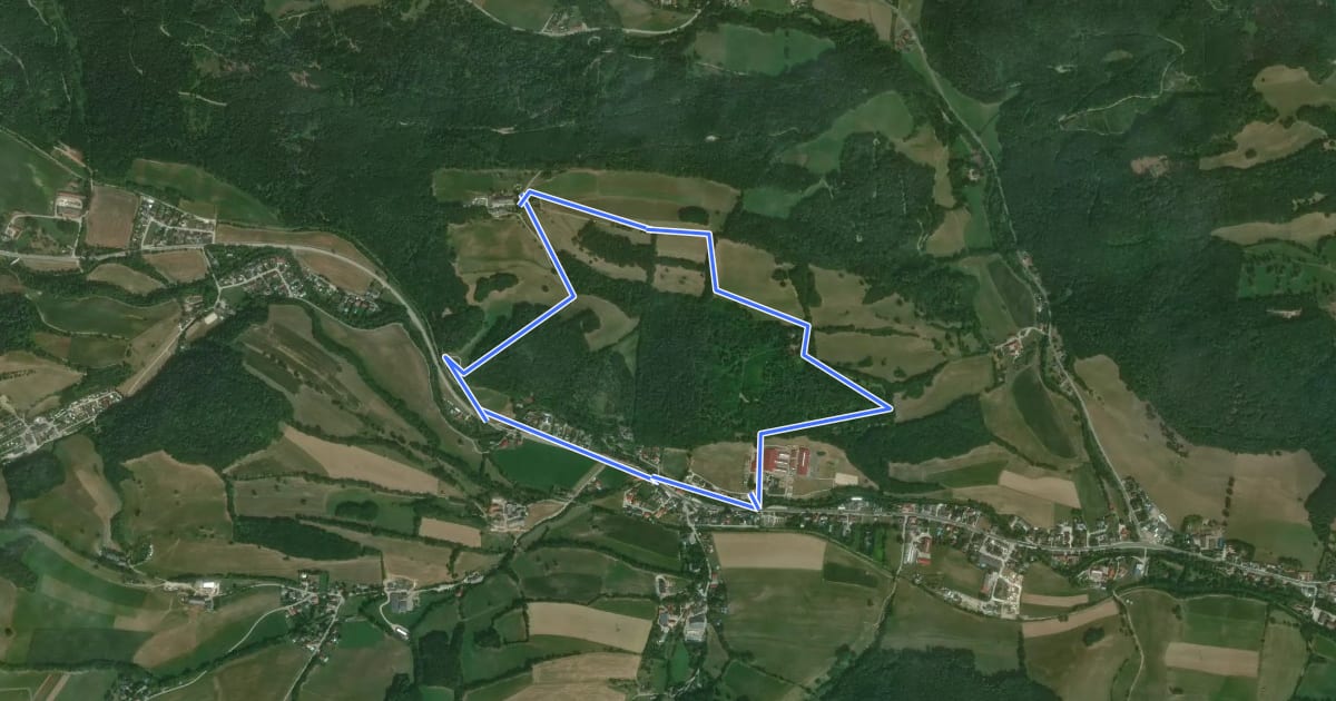 Маршрут Thenneberg - Reisberg Rundwanderweg на спутниковом снимке