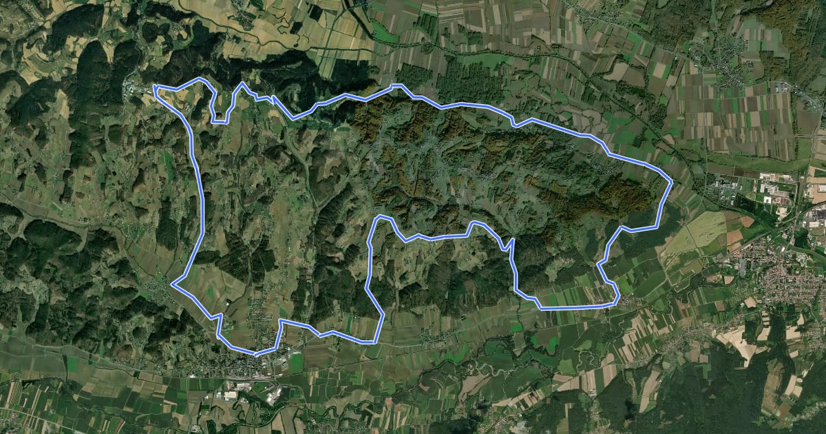 Маршрут Thermen-Radweg на спутниковом снимке