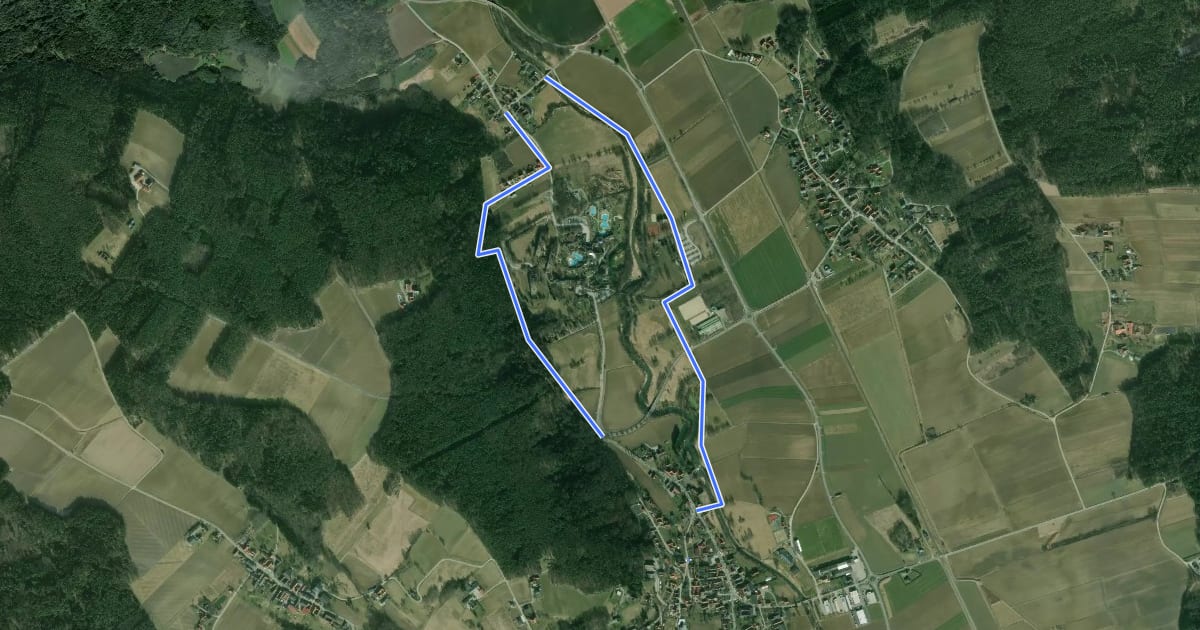 Маршрут Thermenrundweg на спутниковом снимке