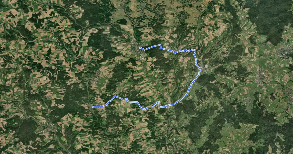 Маршрут Thermenweg Aufseß-Obernsees на спутниковом снимке