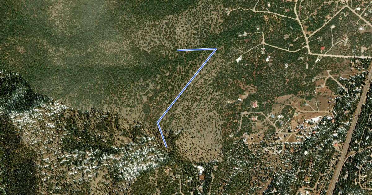 Маршрут This Way Trail на спутниковом снимке