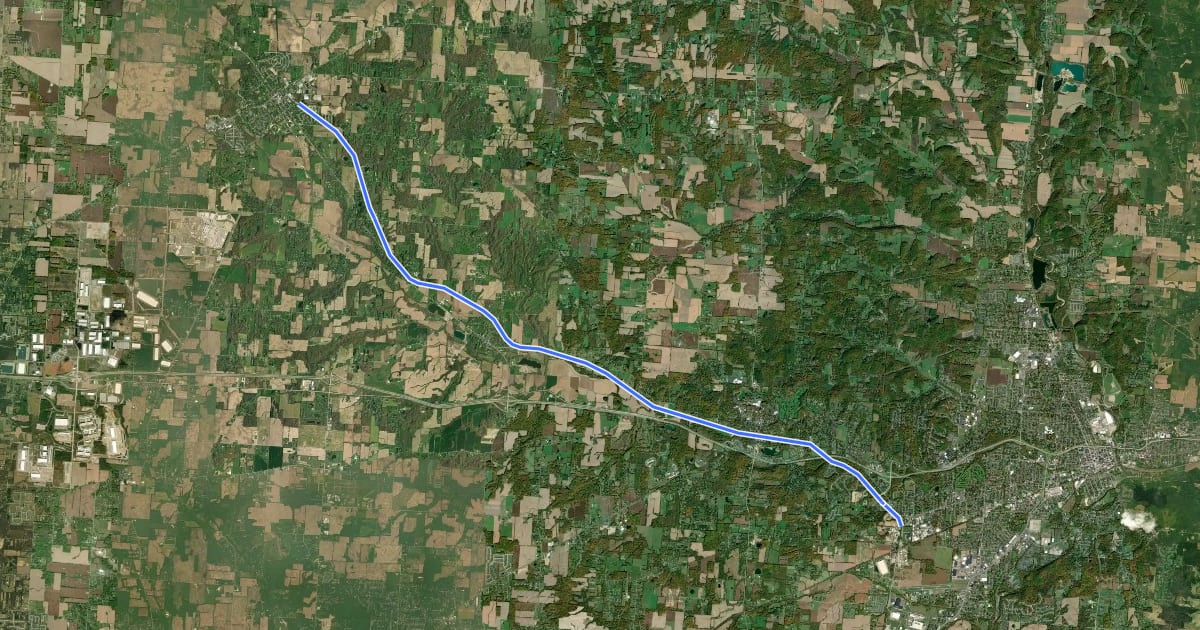 Маршрут Thomas J. Evans Trail на спутниковом снимке