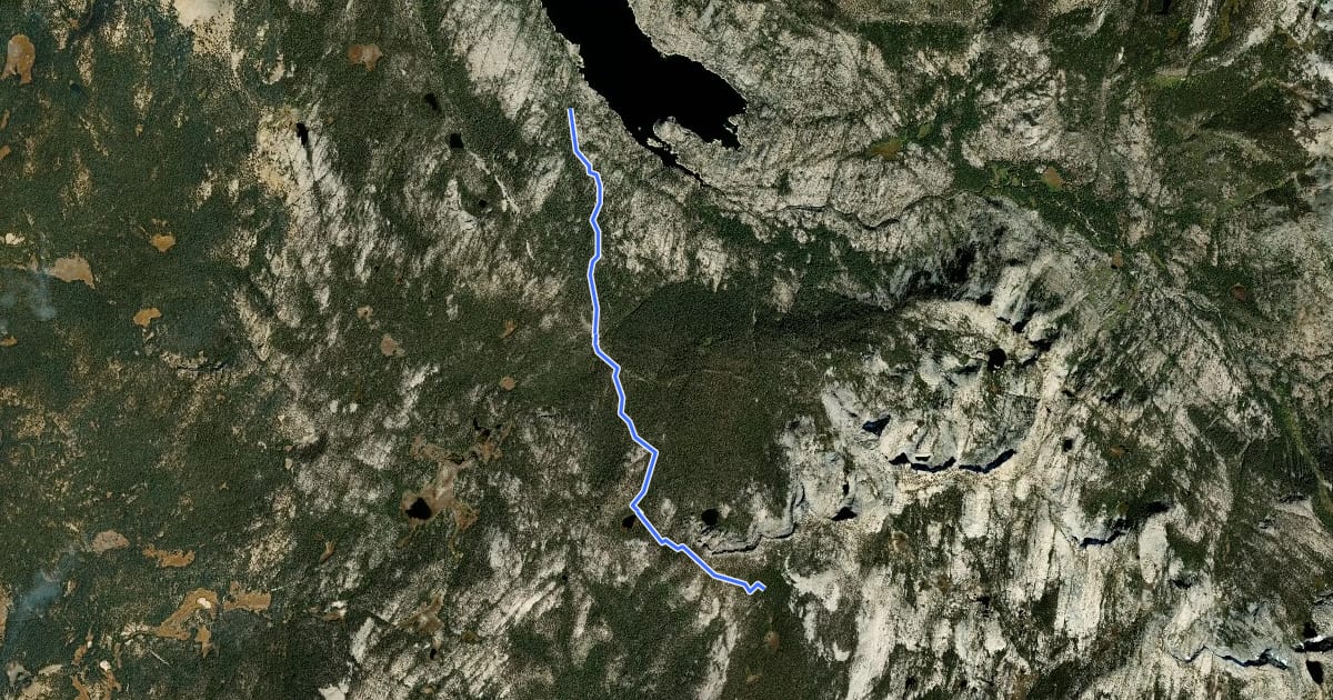 Маршрут Thompson Lake Trail на спутниковом снимке