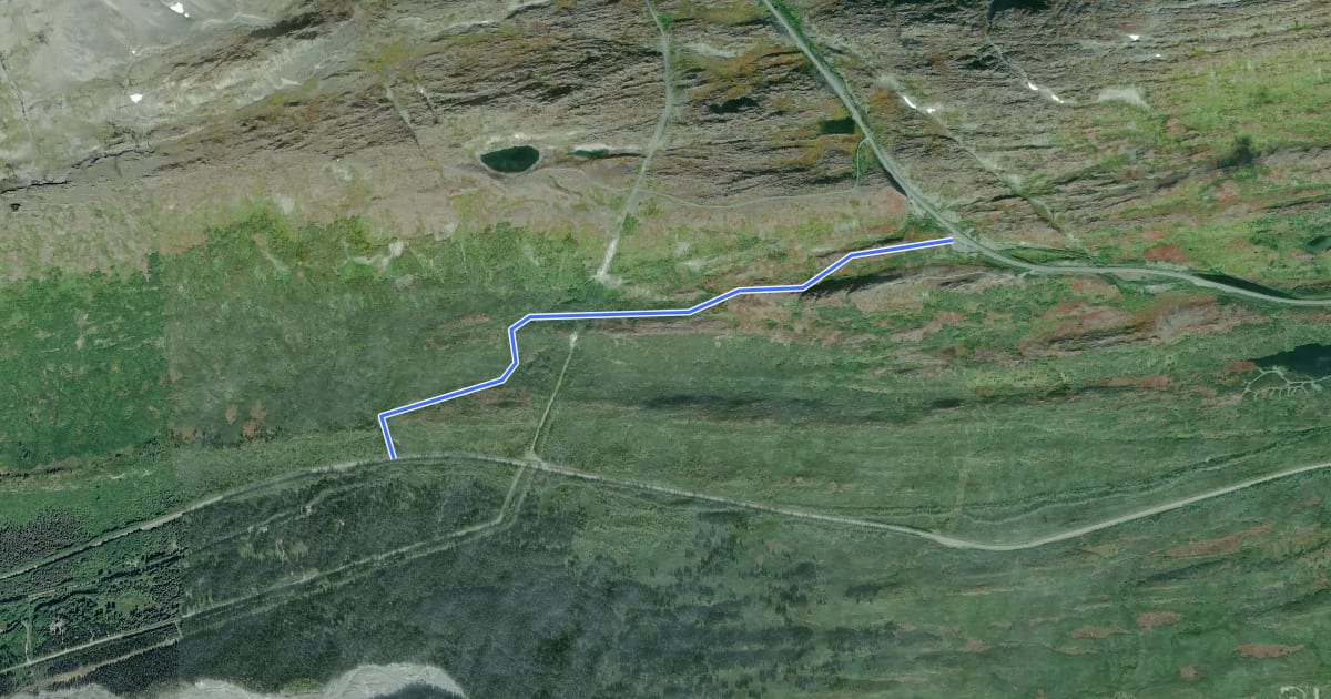 Маршрут Thompson Pass Pack Trail на спутниковом снимке