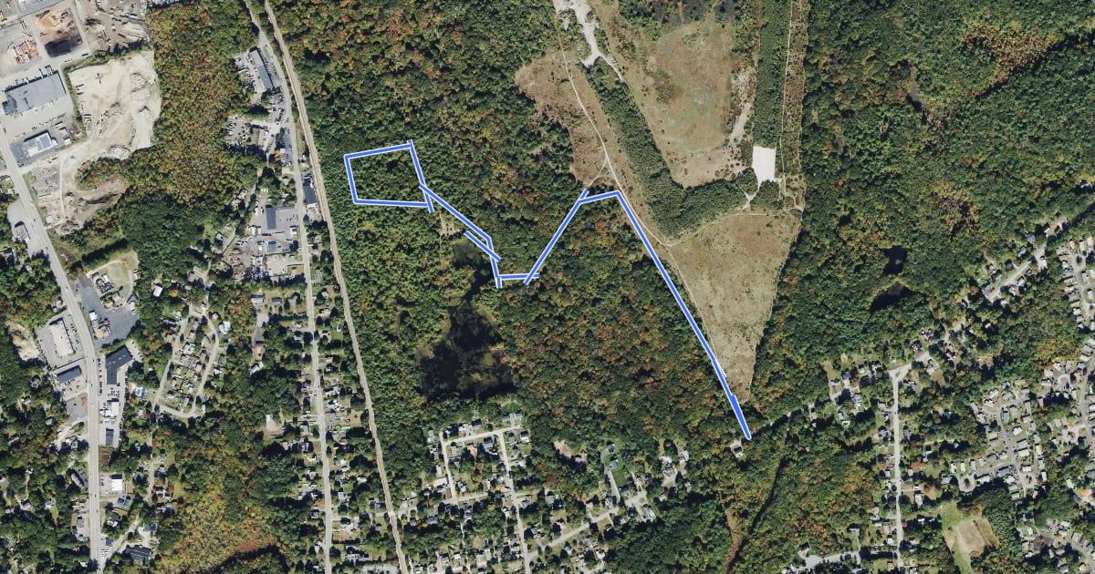 Маршрут Thompson Pond Trail на спутниковом снимке