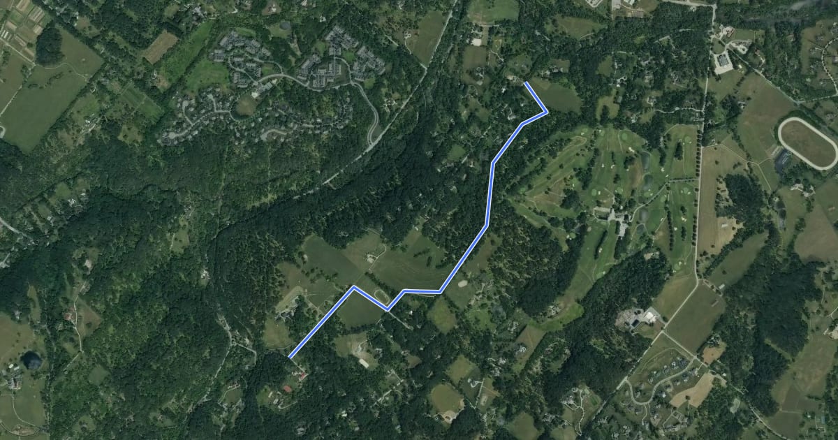 Маршрут Thompson Trail на спутниковом снимке