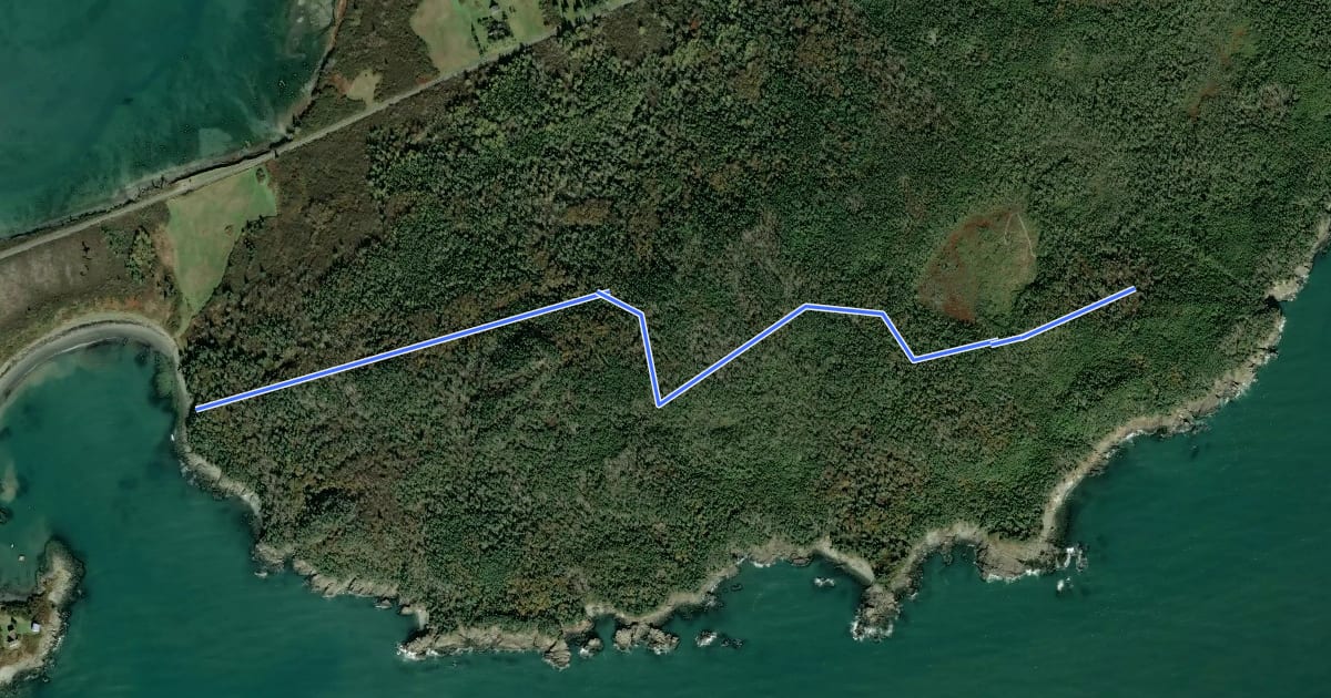 Маршрут Thompson Trail на спутниковом снимке