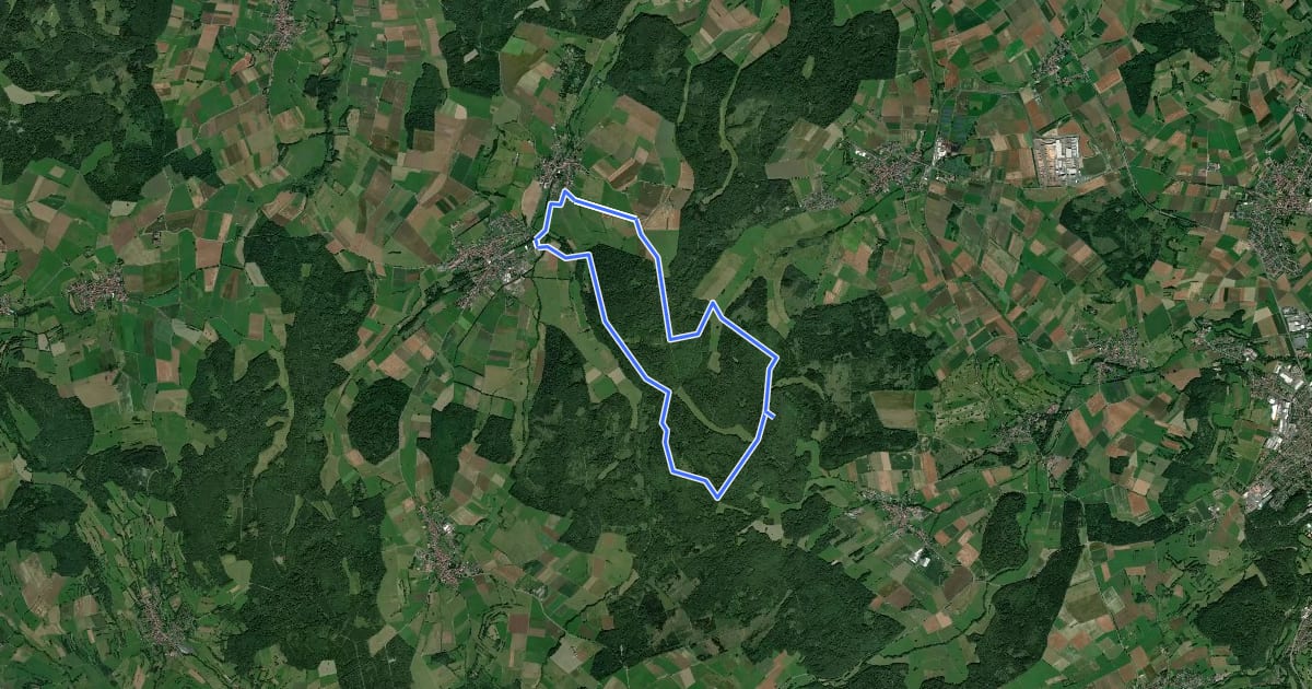 Маршрут Thorkuppenweg на спутниковом снимке