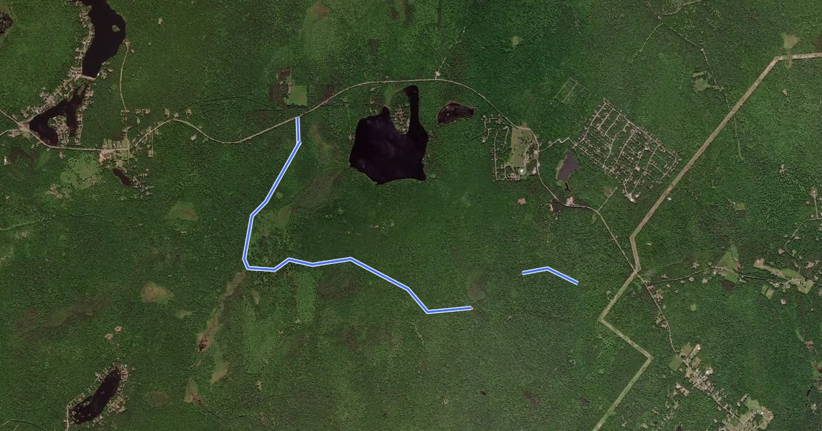 Маршрут Thornhurst - Tannery Road на спутниковом снимке