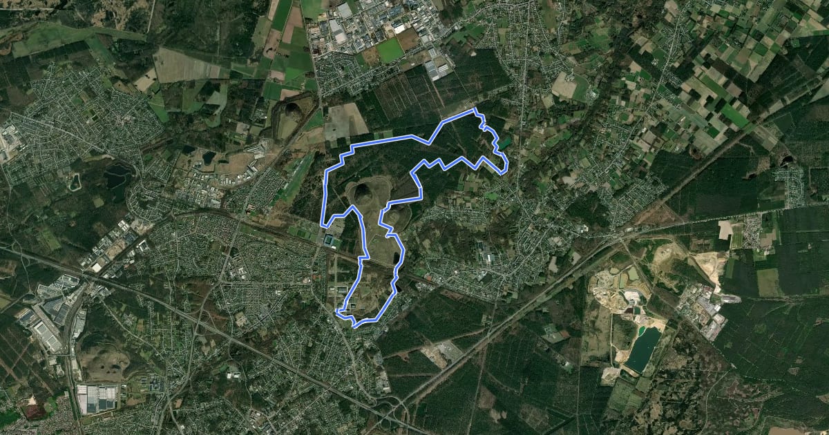 Маршрут Thorpark - Heiderbos Gele zeshoek на спутниковом снимке