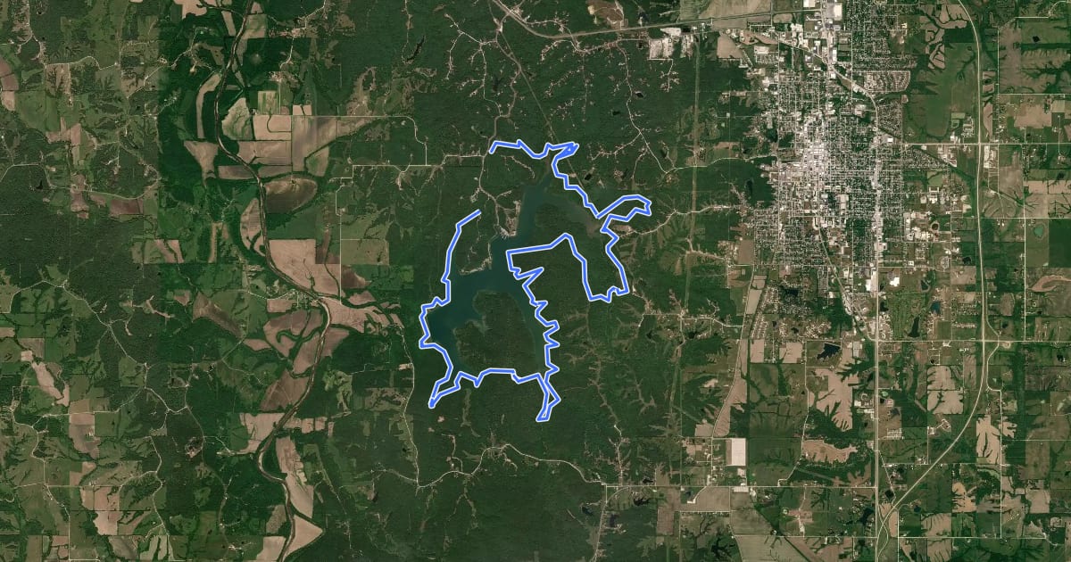 Маршрут Thousand Hills Trail - Full Route на спутниковом снимке