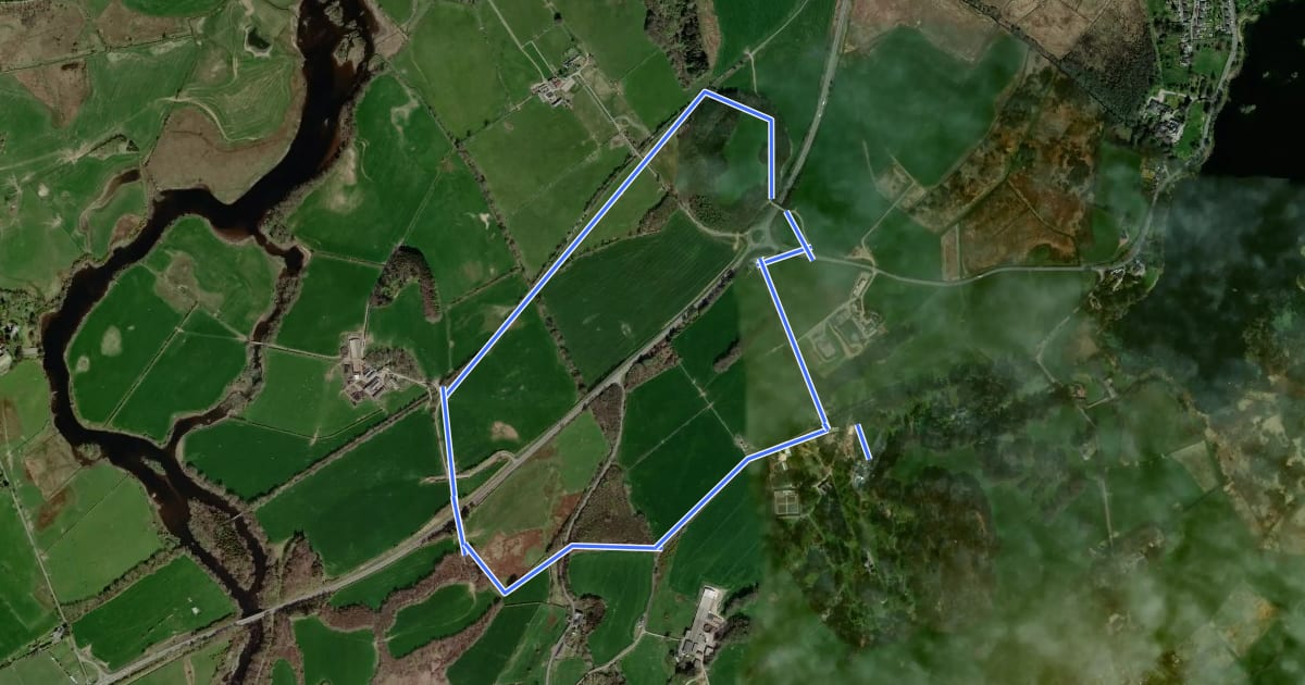 Маршрут Threave Estate Walk на спутниковом снимке