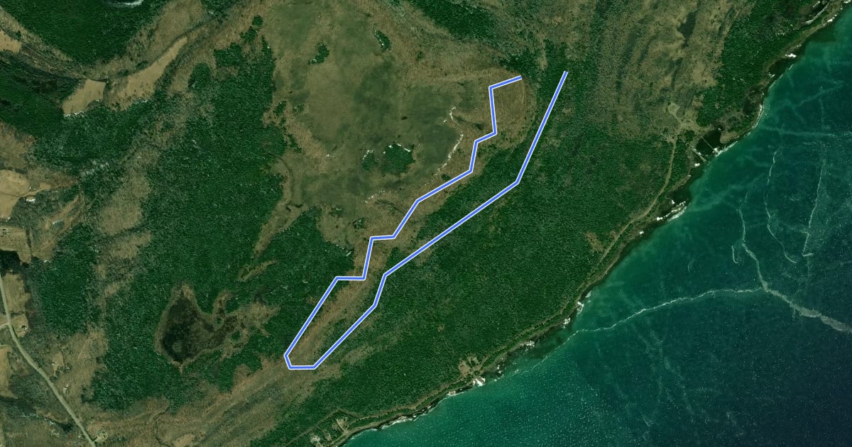 Маршрут Three Fire Loop на спутниковом снимке