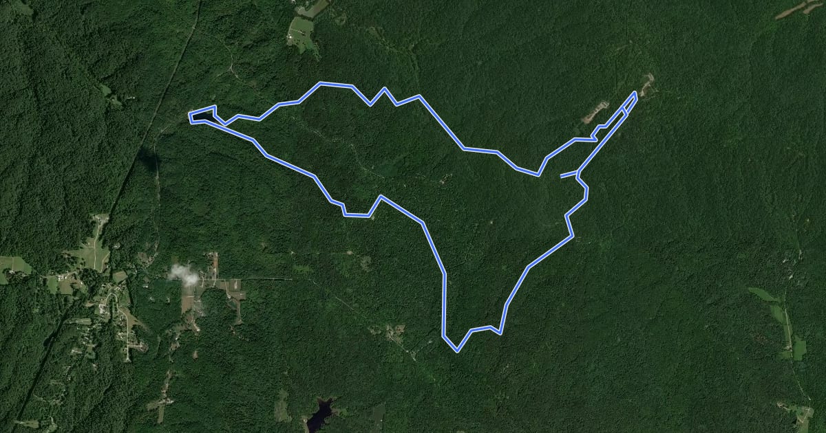Маршрут Three Lakes Trail на спутниковом снимке