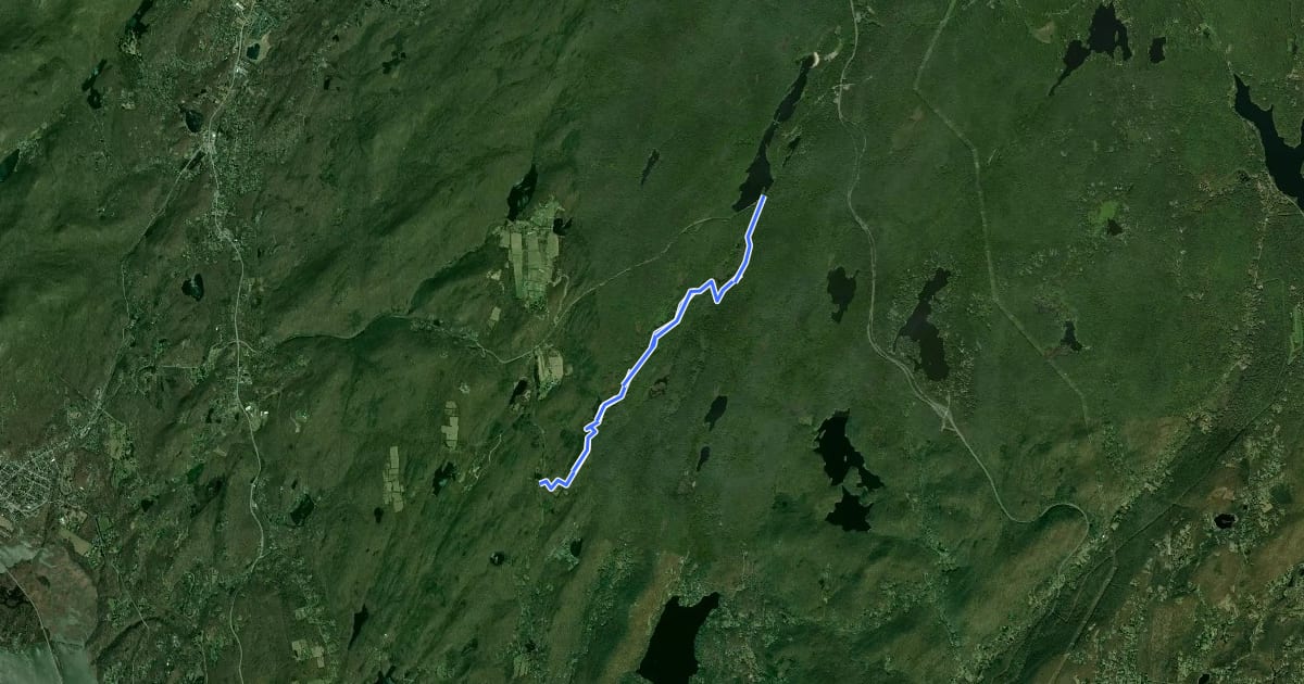Маршрут Three Lakes Trail на спутниковом снимке