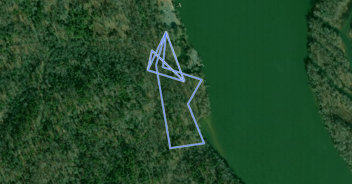 Маршрут Three Rivers Trail на спутниковом снимке