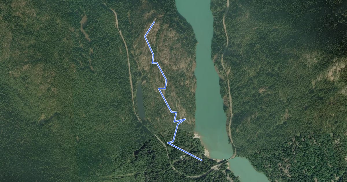 Маршрут Thunder Knob Trail на спутниковом снимке