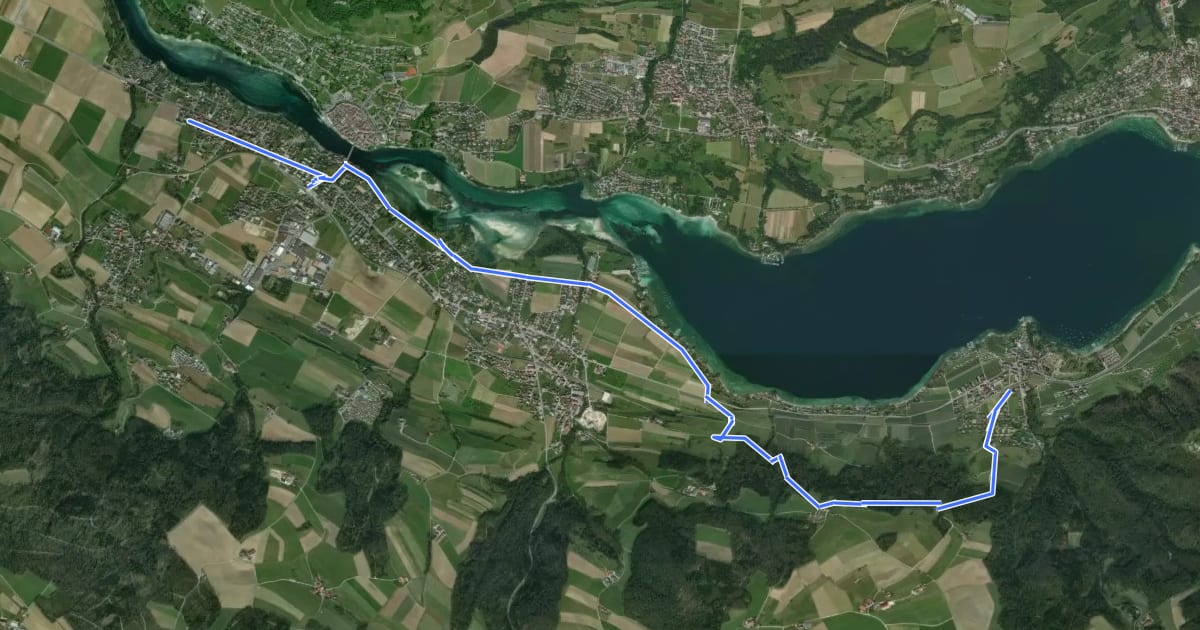 Маршрут Thurgauer Rundwanderweg на спутниковом снимке