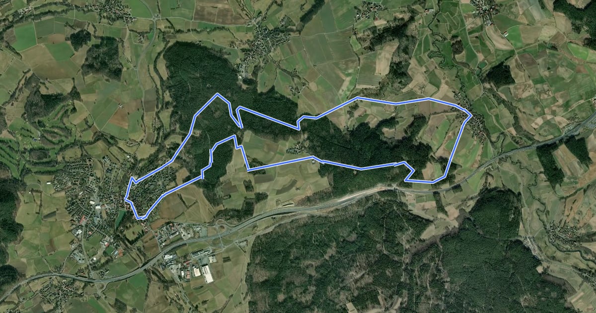 Маршрут Thurnau Rundweg Blauer Ring на спутниковом снимке