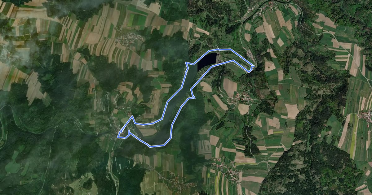 Маршрут Thurnberger Stauseetour на спутниковом снимке
