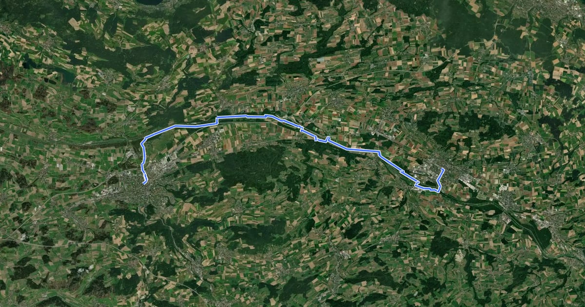 Маршрут Thurweg на спутниковом снимке