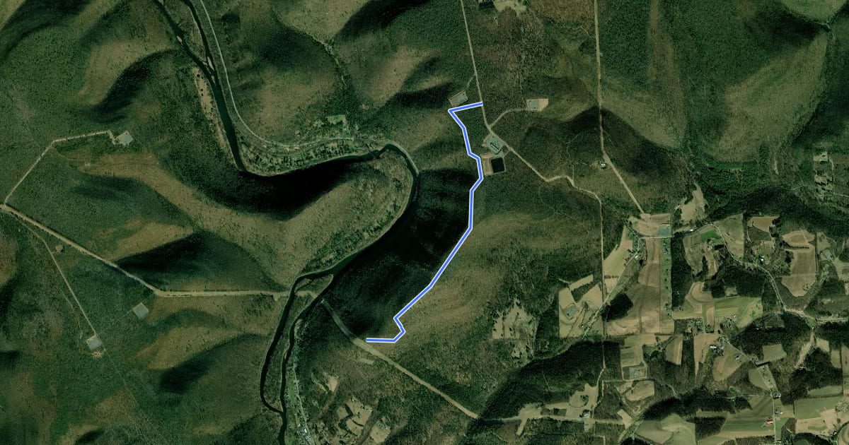 Маршрут Tiadaghton - Houselander Trail на спутниковом снимке