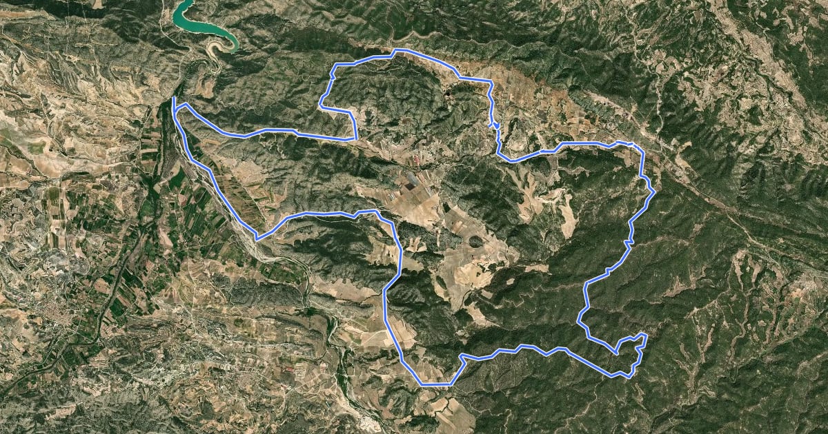 Маршрут Tierra de Contrastes на спутниковом снимке