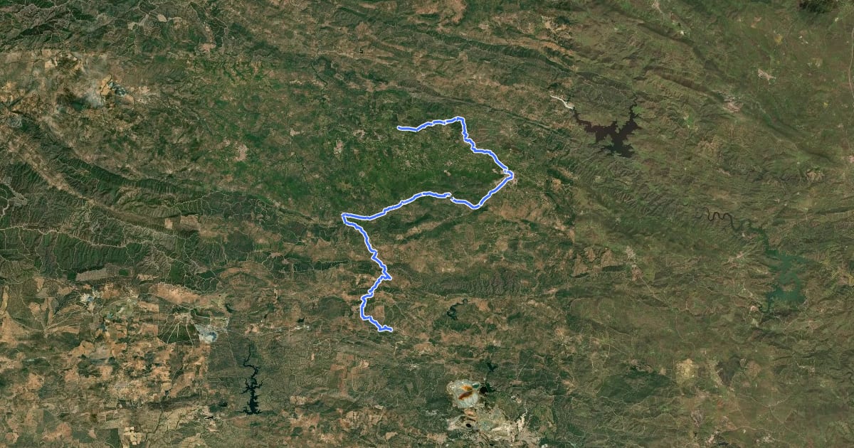 Маршрут Tierra de los Descubrimientos на спутниковом снимке