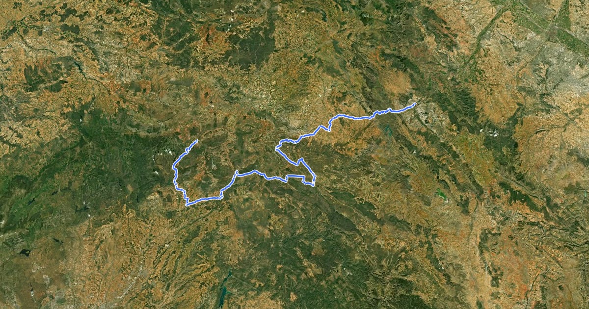 Маршрут Tierras de Frontera на спутниковом снимке