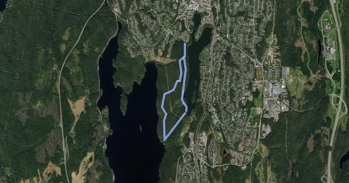 Маршрут Til fots i Oppegård 10, Kantoråsen на спутниковом снимке