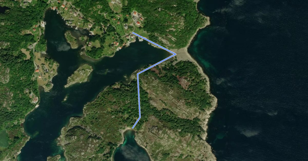 Маршрут Til Verevågen на спутниковом снимке