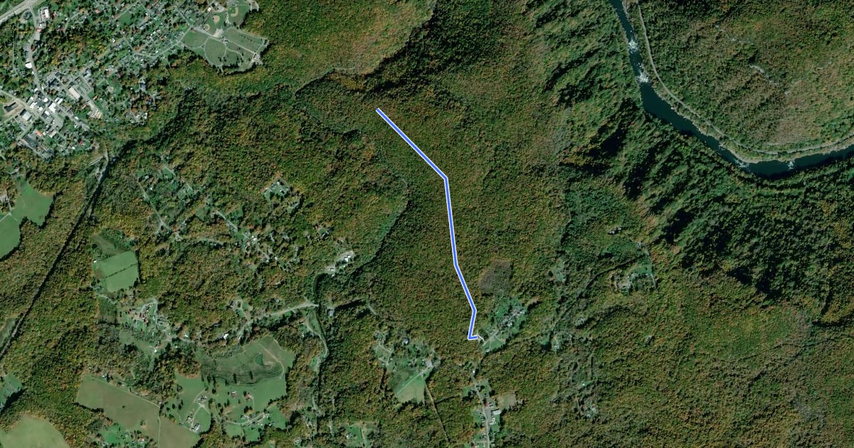 Маршрут Timber Ridge Trail на спутниковом снимке