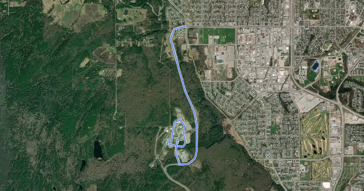 Маршрут Timberwolf Trail на спутниковом снимке