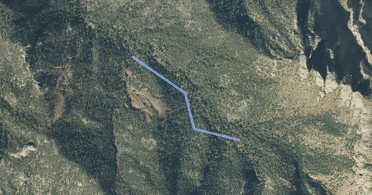 Маршрут Tin Shed Trail на спутниковом снимке